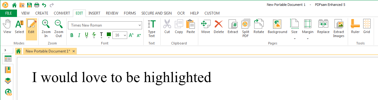 how to add highlights to pdf document