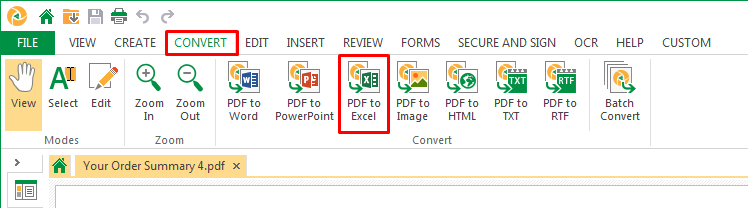 How do I Convert from PDF to Excel – PDFsam Enhanced