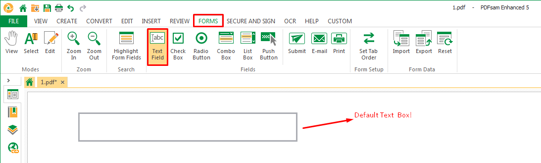 text form field word 2010